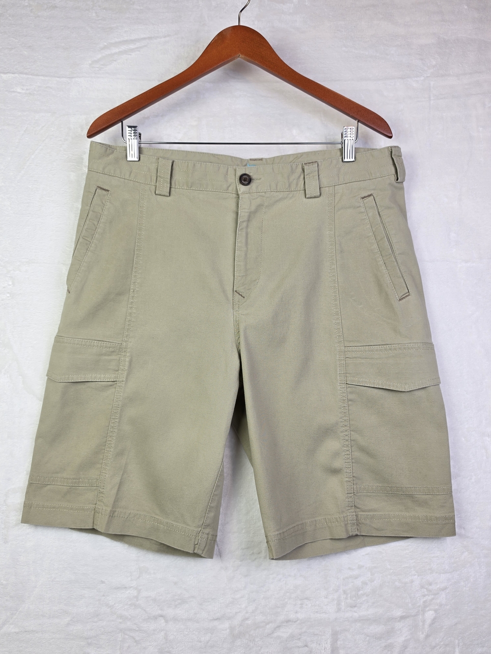 Tommy Bahama Key‎ Grip Cargo Shorts Mens 35 Tan Khaki Casual